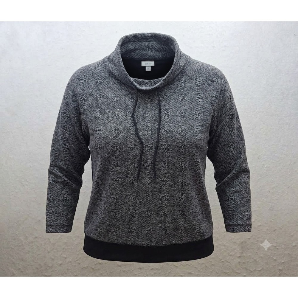 J. Jill Fit KTP250141 Women's Gray Cowl Neck Pullover Sweater. Size XL